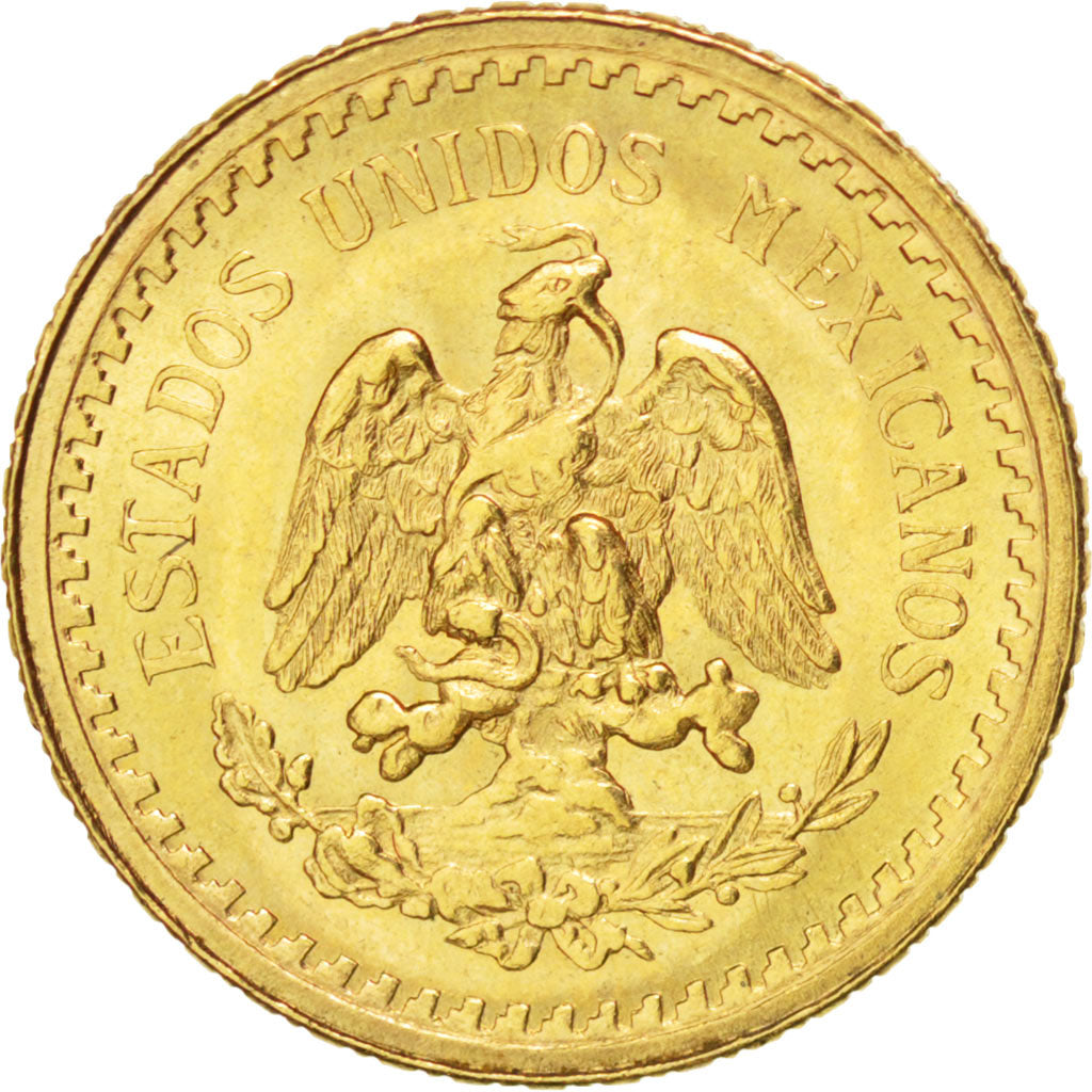 Messico, 2-1/2 Pesos, 1945, Mexico City, SPL, Oro, KM:463