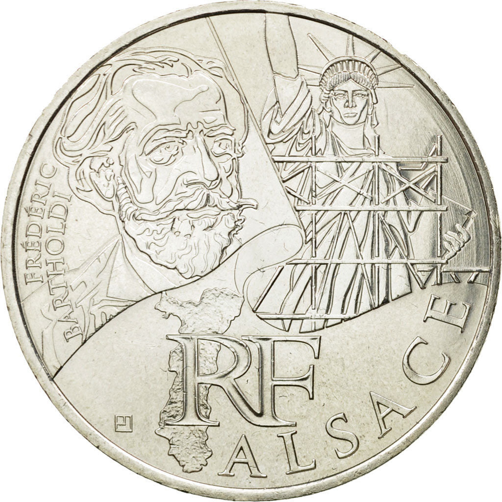 France, 10 Euro, Alsace, 2012, MS(63), Silver, KM:1870