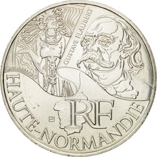 France, 10 Euro, Haute Normandie, 2012, MS(63), Silver, KM:1874