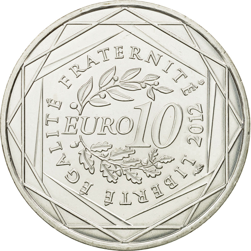 France, 10 Euro, Corse, 2012, MS(63), Silver, KM:1876