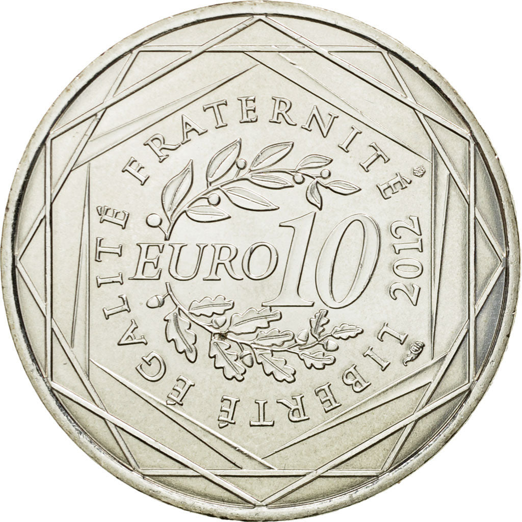 France, 10 Euro, Languedoc-Rousillon, 2012, MS(63), Silver, KM:1877