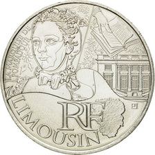 France, 10 Euro, Limousin, 2012, MS(63), Silver, KM:1878