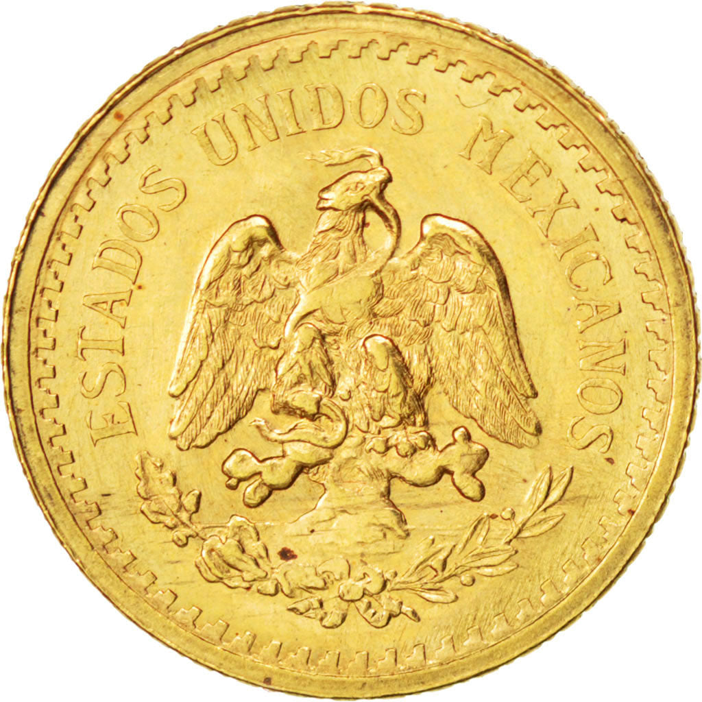 Messico, 2-1/2 Pesos, 1945, Mexico City, SPL, Oro, KM:463