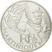 France, 10 Euro, Martinique, 2012, MS(63), Silver, KM:1879