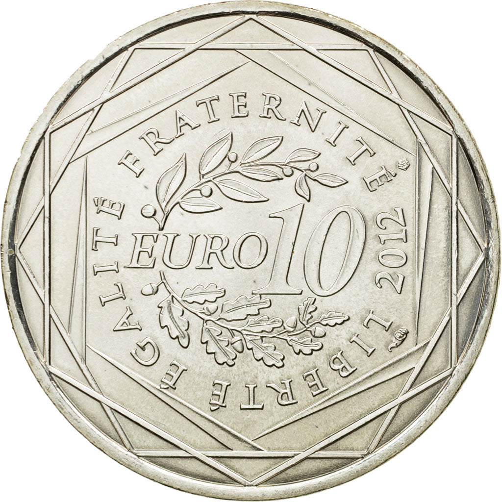France, 10 Euro, Pays de la Loire, 2012, MS(63), Silver, KM:1881