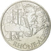 France, 10 Euro, Rhône Alpes, 2012, MS(63), Silver, KM:1886