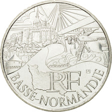 France, 10 Euro, Basse Normandie, 2011, MS(63), Silver, KM:1729