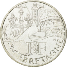 France, 10 Euro, Bretagne, 2011, MS(63), Silver, KM:1730
