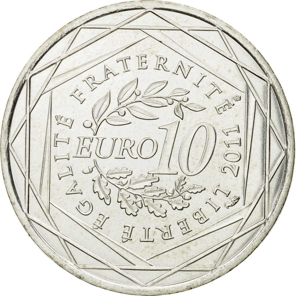 France, 10 Euro, Bretagne, 2011, MS(63), Silver, KM:1730