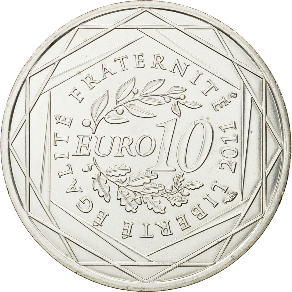 France, 10 Euro, Centre, 2011, SPL, Argent, KM:1732