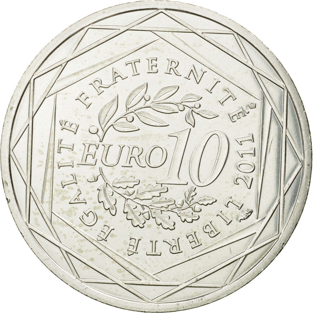 France, 10 Euro, Franche-Comté, 2011, SPL, Argent, KM:1735