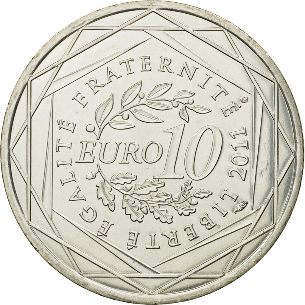 France, 10 Euro, Guyane, 2011, SPL, Argent, KM:1736