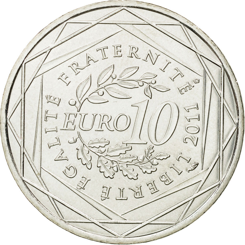 France, 10 Euro, Ile de France, 2011, SPL, Argent, KM:1739