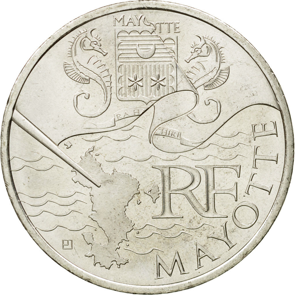 France, 10 Euro, Mayotte, 2011, SPL, Argent, KM:1726