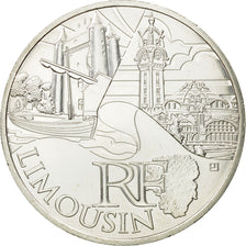 France, 10 Euro, Limousin, 2011, MS(63), Silver, KM:1742