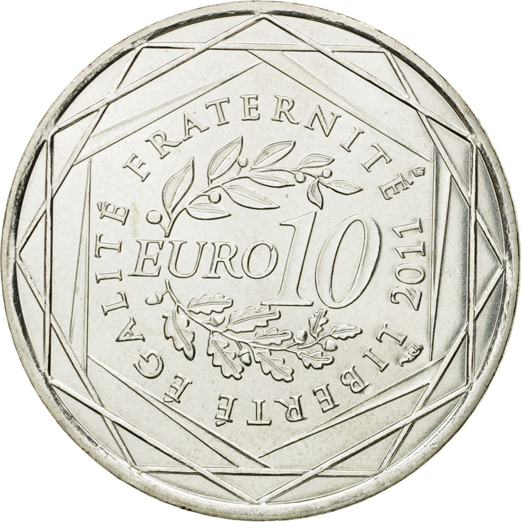 France, 10 Euro, Lorraine, 2011, MS(63), Silver, KM:1743