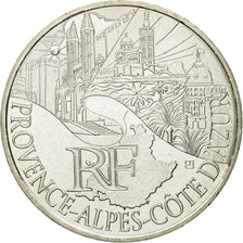 France, 10 Euro, Provence-Alpes-Cote d'Azur, 2011, MS(63), Silver, KM:1749