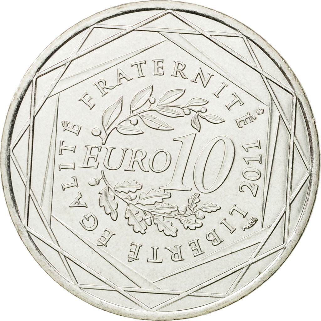 France, 10 Euro, Provence-Alpes-Cote d'Azur, 2011, SPL, Argent, KM:1749