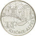 France, 10 Euro, Rhône Alpes, 2011, MS(63), Silver, KM:1751