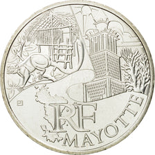 France, 10 Euro, Mayotte, 2011, MS(63), Silver, KM:1726