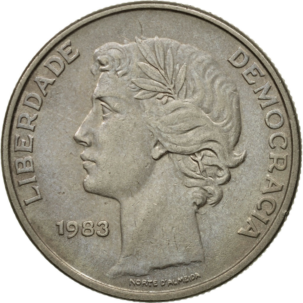 Coin, Portugal, 25 Escudos, 1983, EF(40-45), Copper-nickel, KM:607a