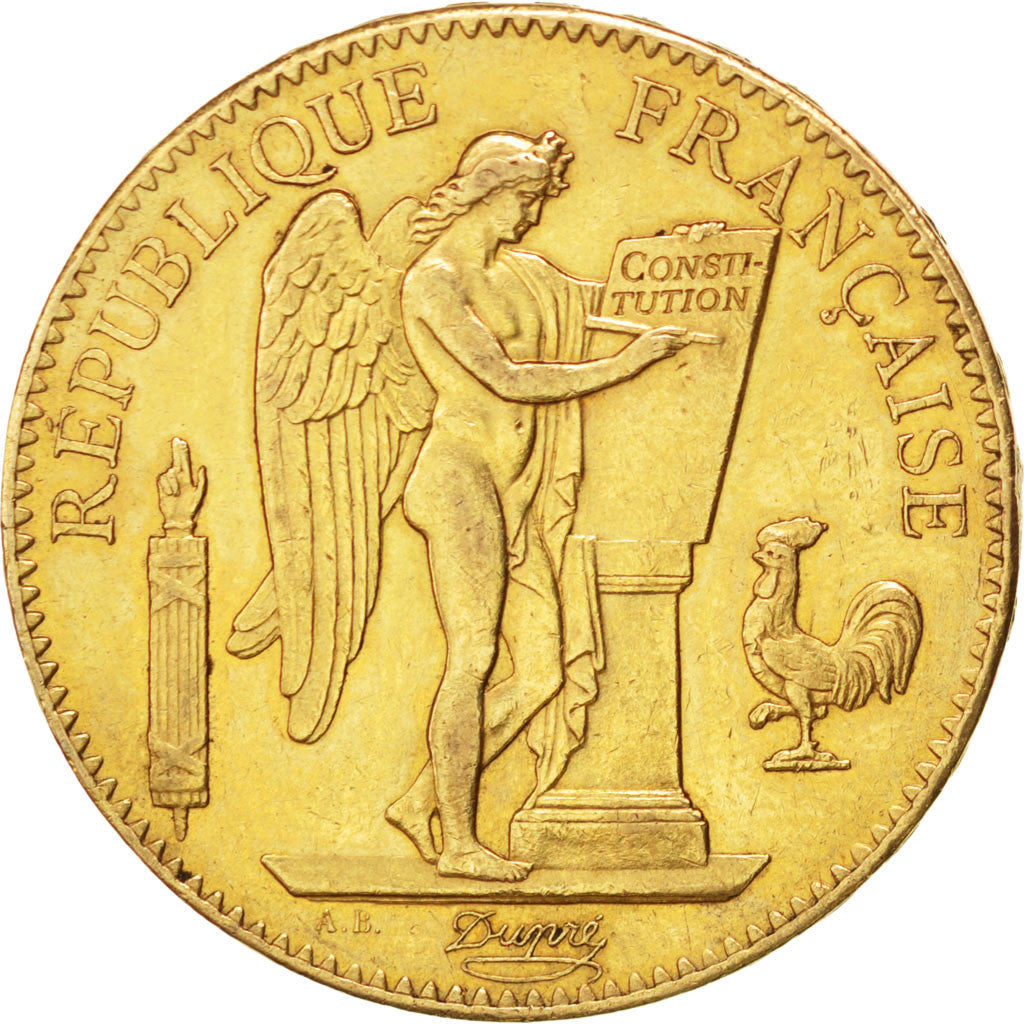 FRANCE, Génie, 100 Francs, 1882, Paris, KM #832, AU(50-53), Gold, Gadoury #1137,