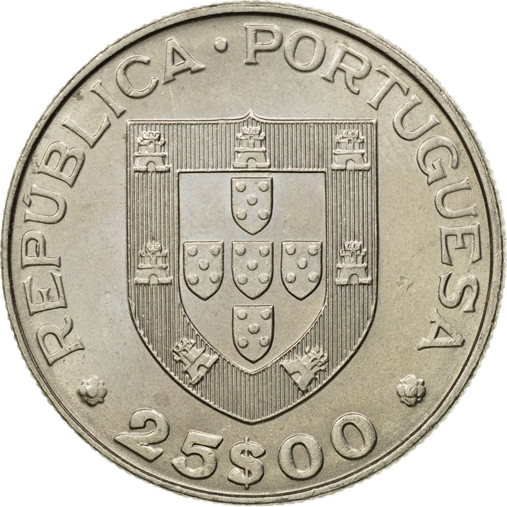 Coin, Portugal, 25 Escudos, 1982, Lisbon, EF(40-45), Copper-nickel, KM:616