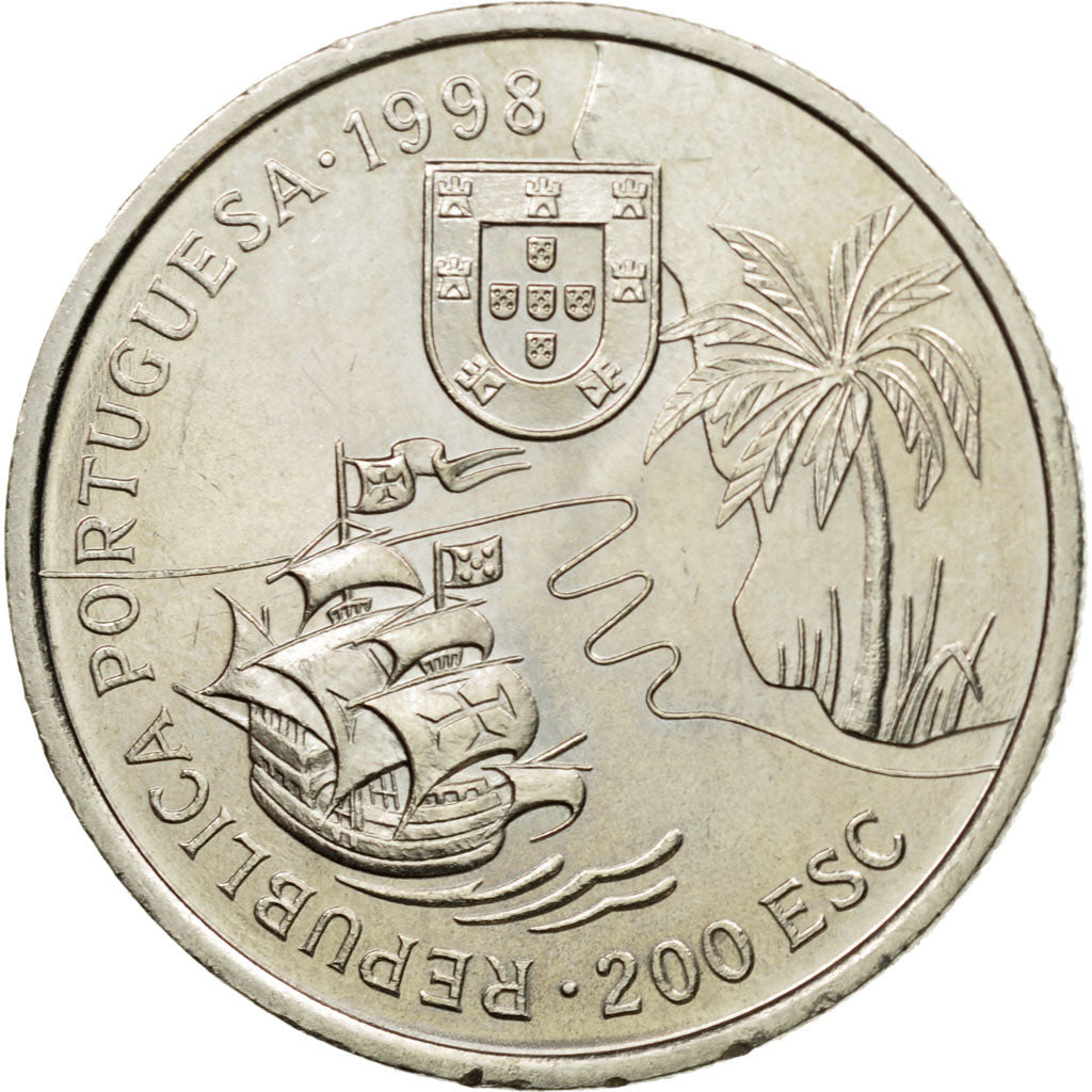 Coin, Portugal, 200 Escudos, 1998, AU(55-58), Copper-nickel, KM:710