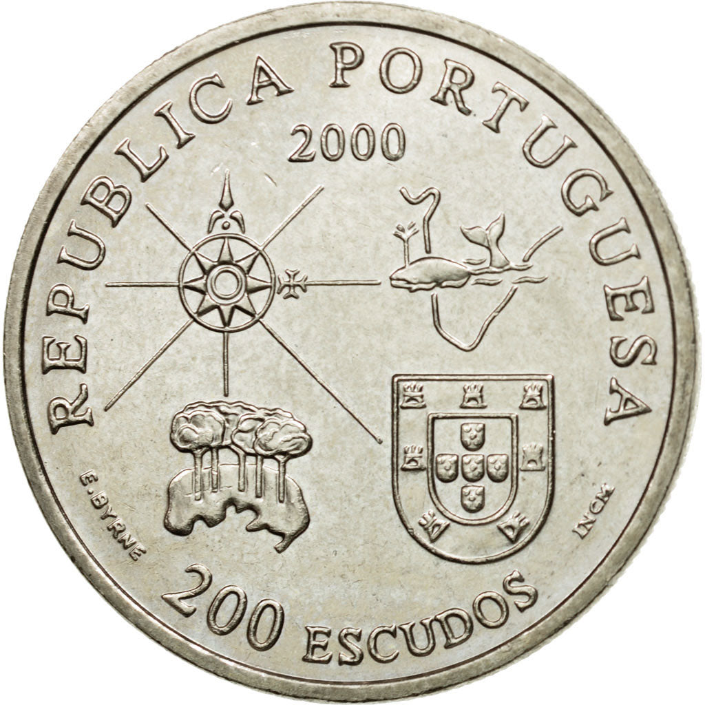 Coin, Portugal, 200 Escudos, 2000, Lisbon, AU(55-58), Copper-nickel, KM:728