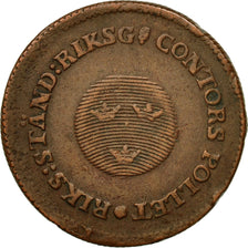 Moneda, Suecia, Gustaf IV Adolf, 1/2 Skilling, 1799, MBC, Cobre, KM:549