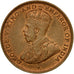 Moneda, Ceilán, George V, 1/2 Cent, 1926, SC+, Cobre, KM:106