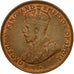 Moneda, Ceilán, George V, 1/2 Cent, 1926, SC+, Cobre, KM:106