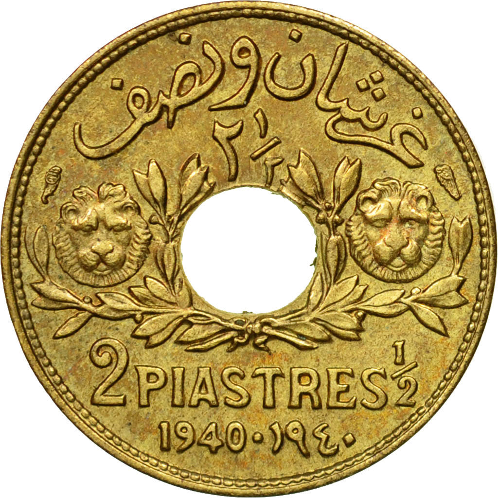Monnaie, Lebanon, 2-1/2 Piastres, 1940, Paris, SUP+, Aluminum-Bronze, KM:10