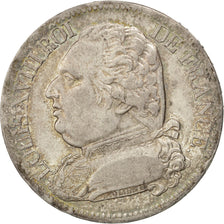 Coin, France, Louis XVIII, Louis XVIII, 5 Francs, 1814, Toulouse, AU(55-58)