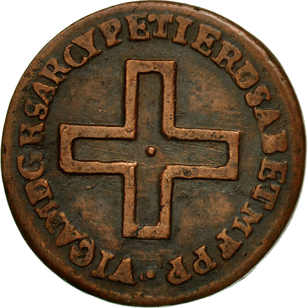 Coin, ITALIAN STATES, SARDINIA, Vittorio Amedeo III, 2 Denari, 1777, Torino