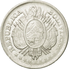 Moneda, Bolivia, 50 Centavos, 1/2 Boliviano, 1898, MBC+, Plata, KM:161.5