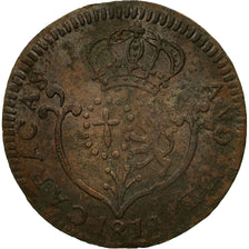 Moneda, Venezuela, CARACAS, 1/4 Réal, 1817, MBC, Cobre, KM:2