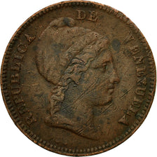 Monnaie, Venezuela, 1/2 Centavo, 1843, TTB, Cuivre, KM:2