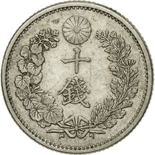Moneta, Giappone, Mutsuhito, 10 Sen, 1885, BB+, Argento, KM:23