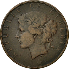 Coin, Liberia, Cent, 1896, Heaton, Birmingham, England, EF(40-45), Bronze, KM:5