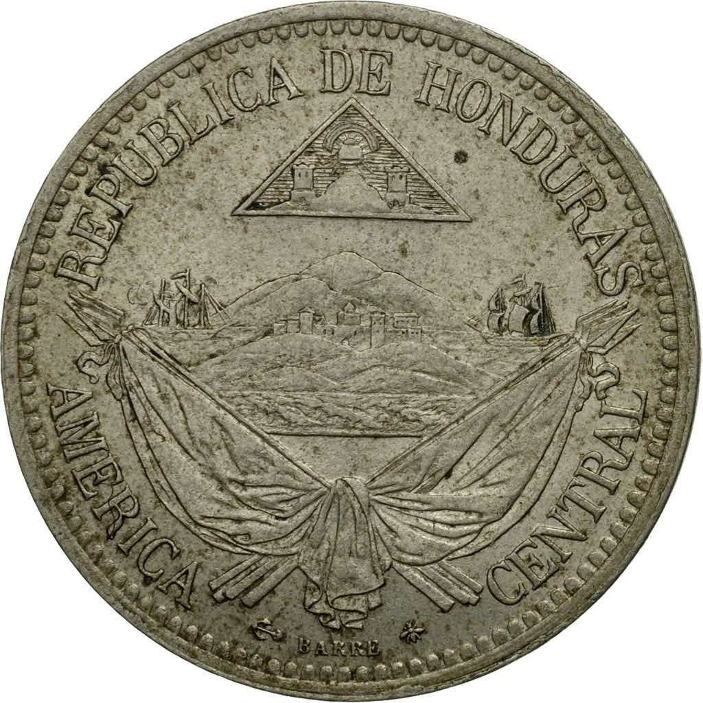 Coin, Honduras, 1/2 Réal, 1869, Paris, MS(63), Copper-nickel, KM:32