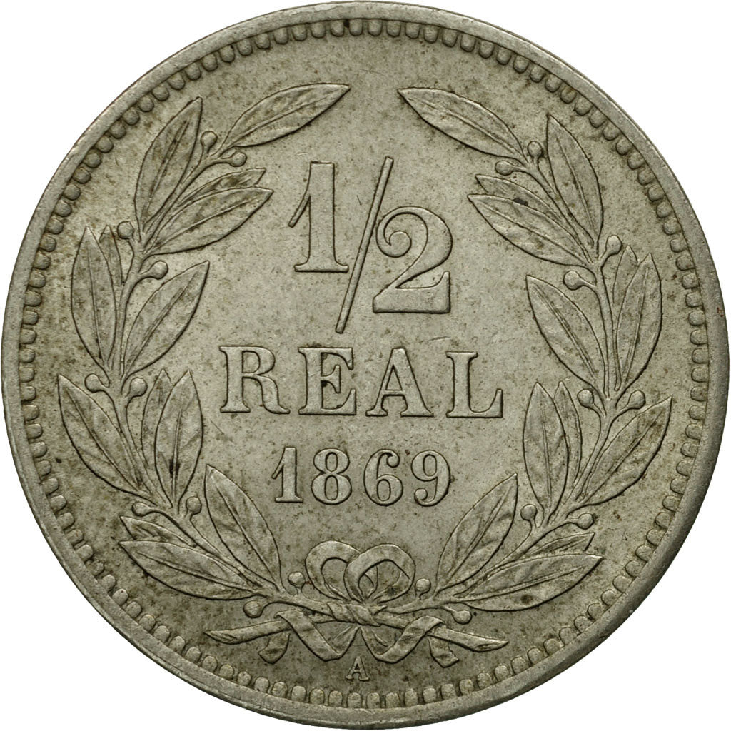 Coin, Honduras, 1/2 Réal, 1869, Paris, MS(63), Copper-nickel, KM:32