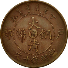 Moneta, Cina, KIANGNAN, Kuang-hs, 10 Cash, 1906, BB+, Rame, KM:10k.2