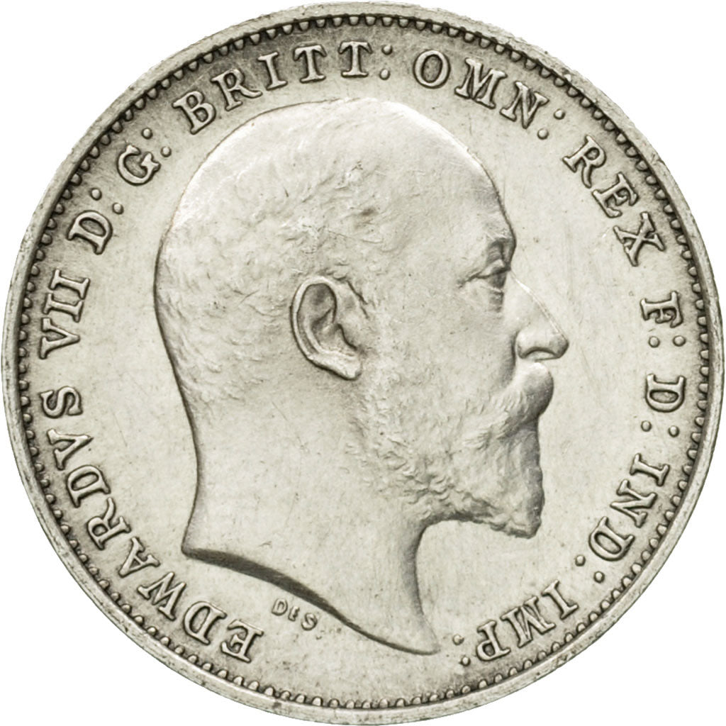 Coin, Great Britain, Edward VII, 3 Pence, 1904, AU(55-58), Silver, KM:797.2