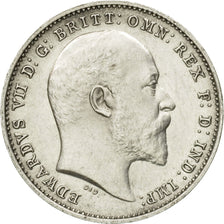 Coin, Great Britain, Edward VII, 3 Pence, 1904, AU(55-58), Silver, KM:797.2