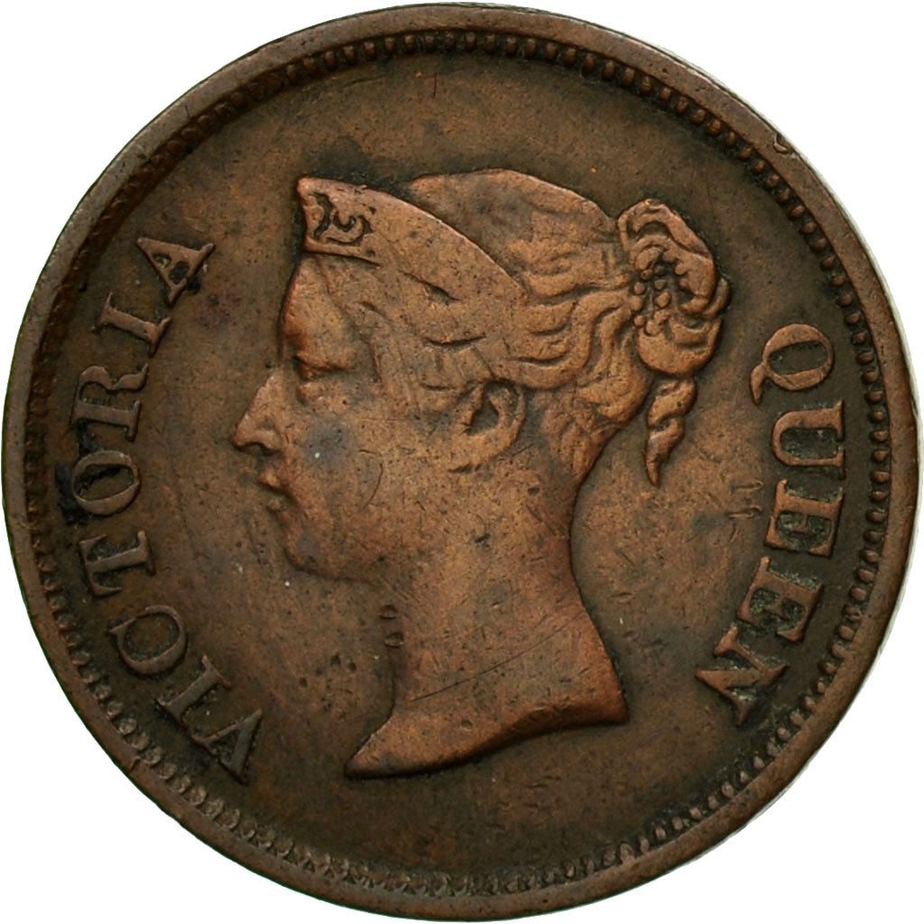 Coin, Straits Settlements, Victoria, 1/4 Cent, 1845, EF(40-45), Copper, KM:1