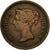 Moneda, Colonias del Estrecho, Victoria, 1/4 Cent, 1845, MBC, Cobre, KM:1