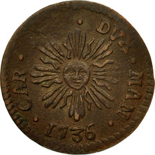Moneta, STATI ITALIANI, MANTUA, Carlo VI, Soldo, 1736, Mantua, BB, Rame, KM:248