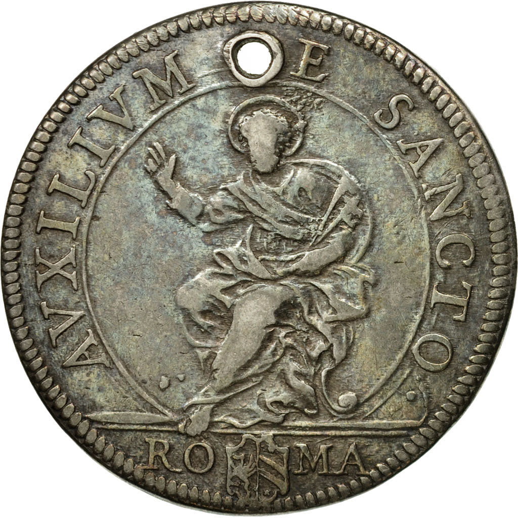 Münze, Italien Staaten, PAPAL STATES, Clement IX, Testone, 30 Baiocchi, 1667