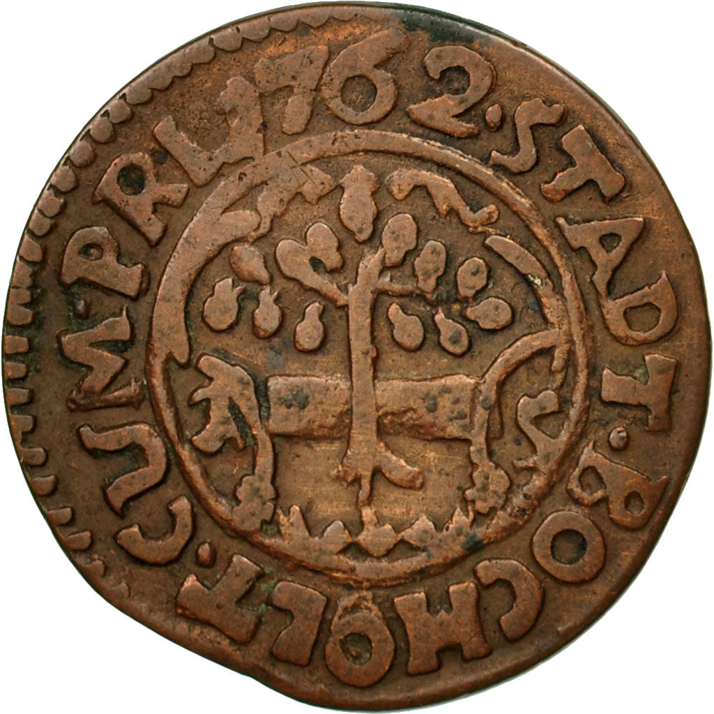 Coin, German States, BOCHOLT, 21 Heller, 1762, EF(40-45), Copper, KM:25